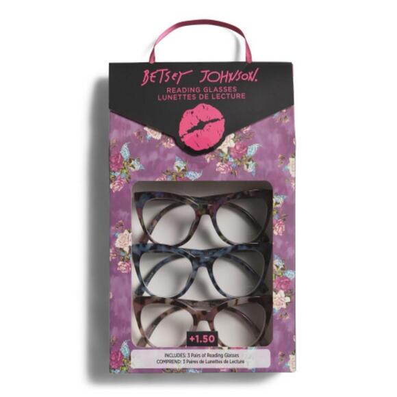 BETSEY JOHNSON 3pk Readers +2.50 M88 - Picture 1 of 1